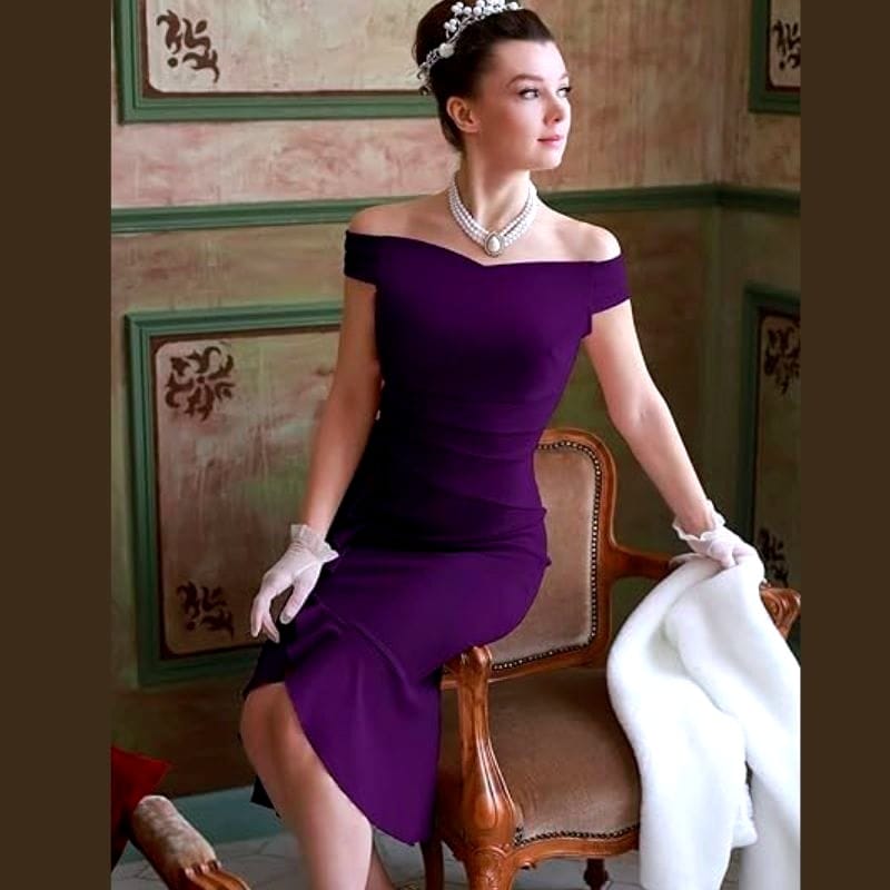 purple party dresses