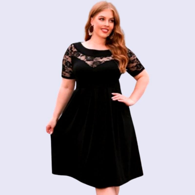 plus size black party dresses