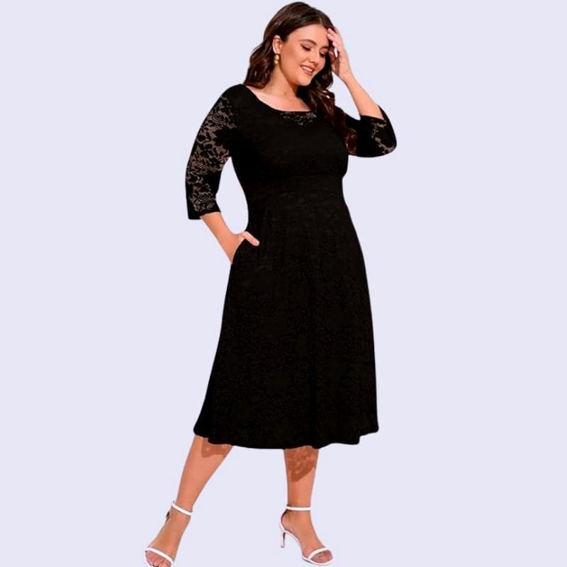 plus size black party dresses