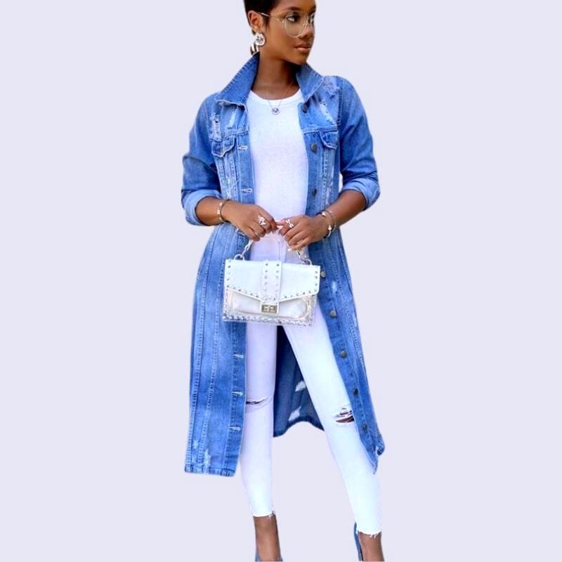 denim trench coat