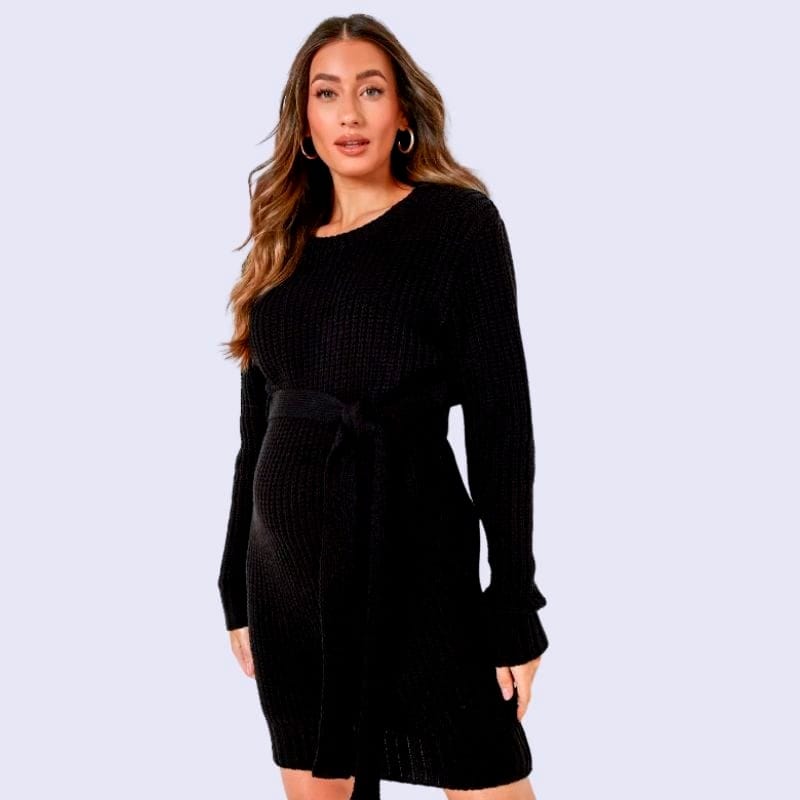 black sweater dress outfit