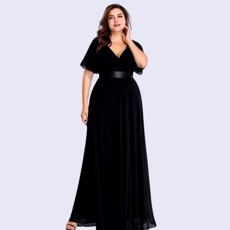 plus size black party dresses