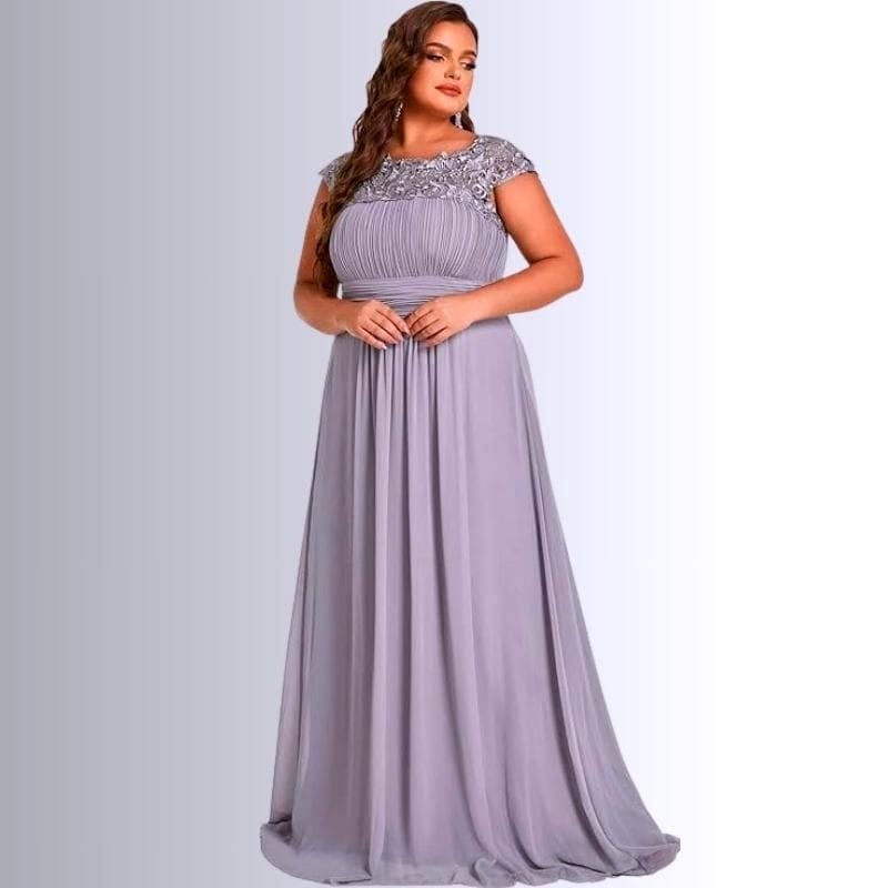 silver plus size dress