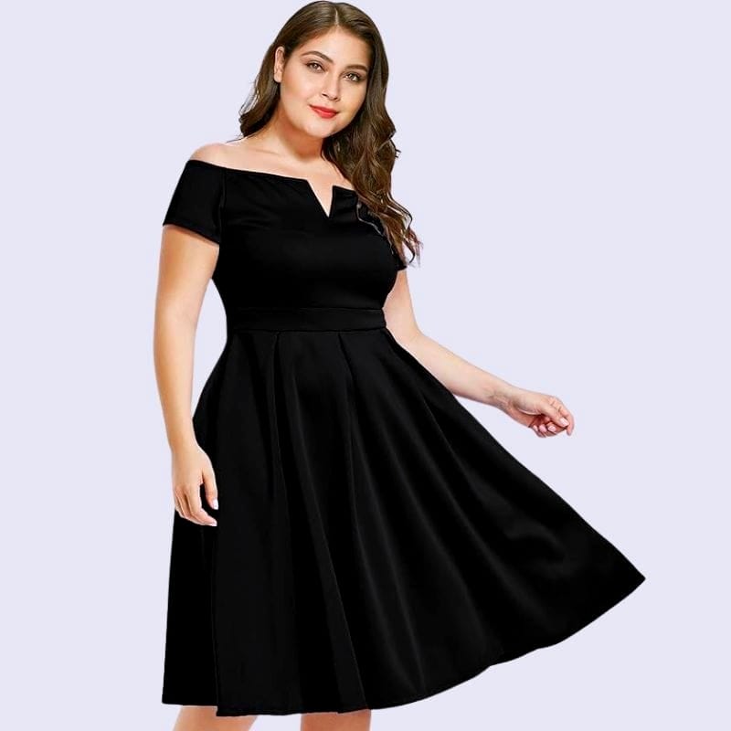 plus size black party dresses
