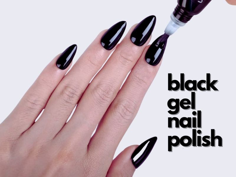 how do you apply black gel nail polish