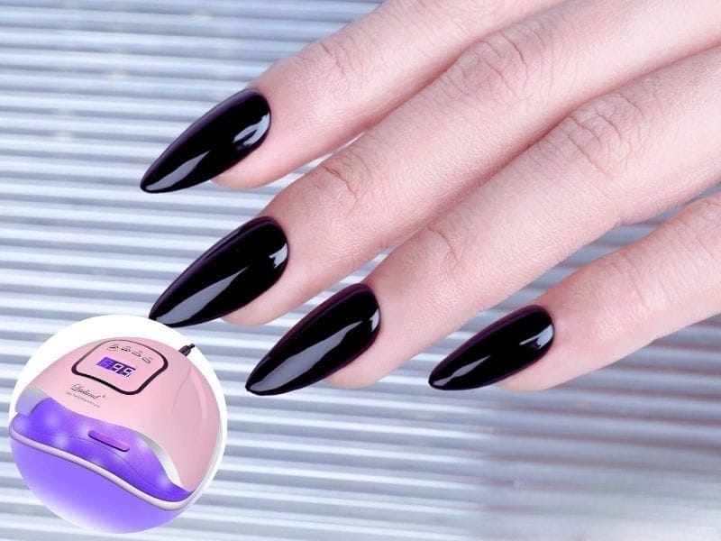 how do you apply black gel nail polish