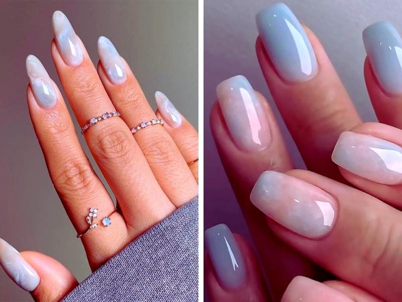 how do you do marble nails with acrylic