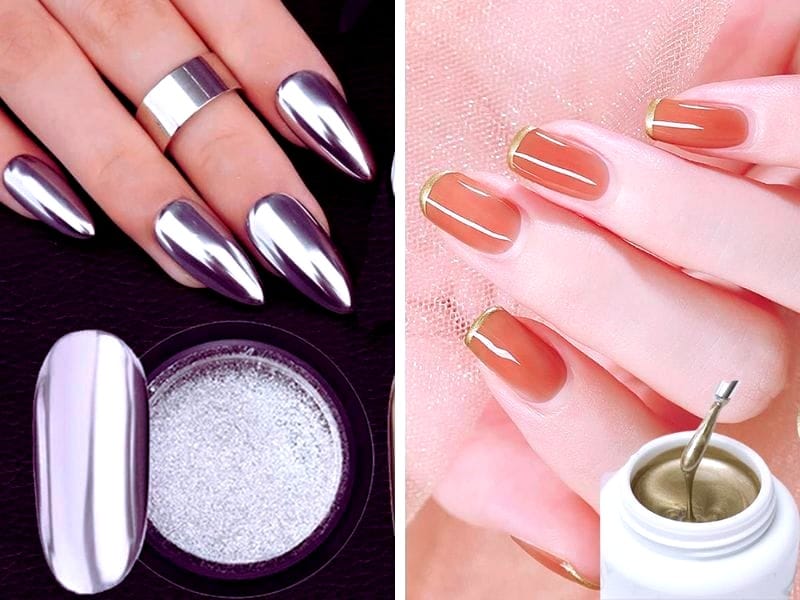 What is the difference between chrome and metallic nail polish