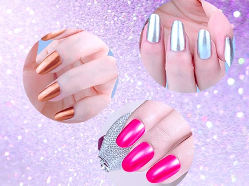 how does metallic nail polish work