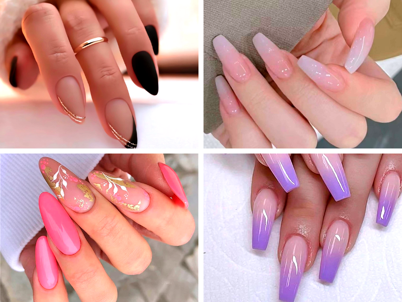 How do you fill ombre acrylic nails