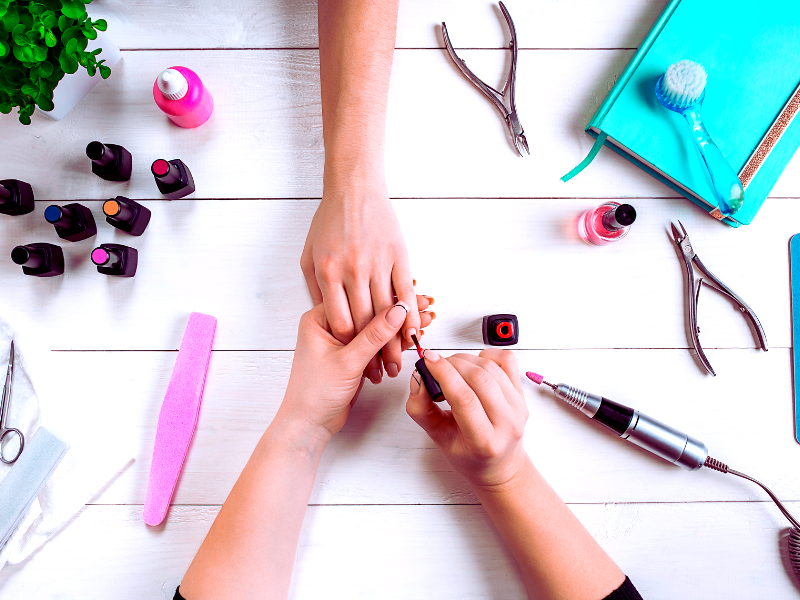 What are nail stamping plates made of