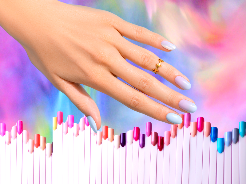 What is the base color for ombre nails