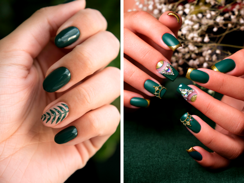 how to make emerald green nail polish