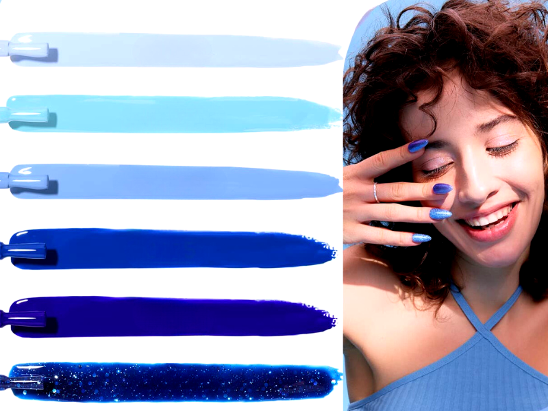 Are there different shades of blue gel nail polish 