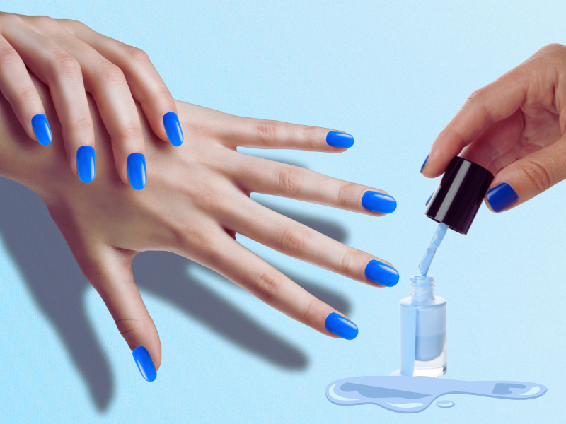 Is blue gel nail polish suitable for all seasons