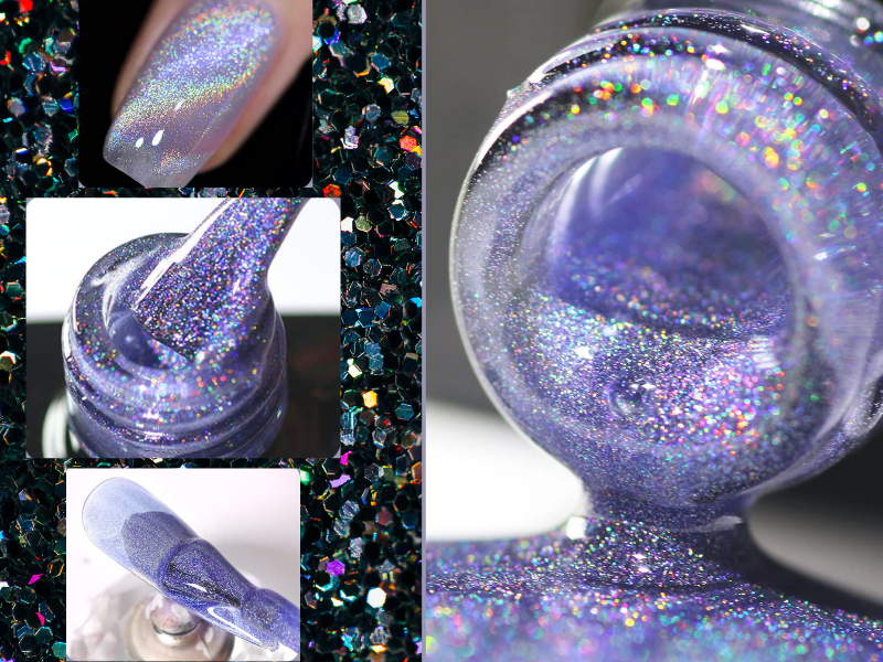 What is the difference between holographic and iridescent nail polish