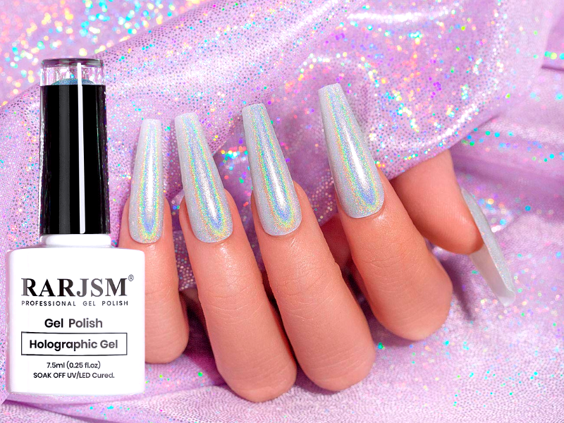 What is holographic nail polish made of