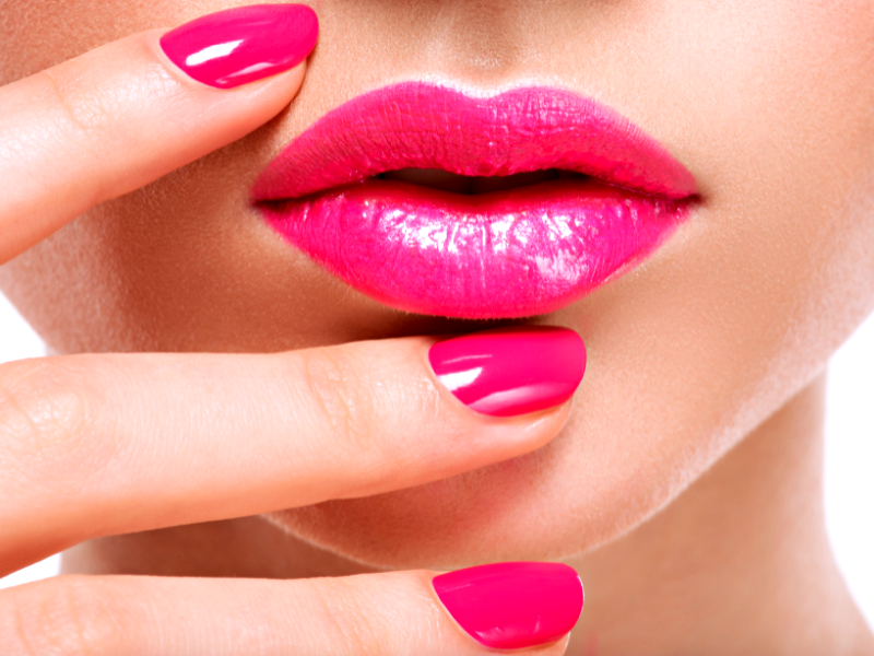 Are there different finishes available for hot pink nail polish