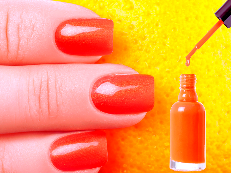 Can I create nail art designs with neon orange nails?