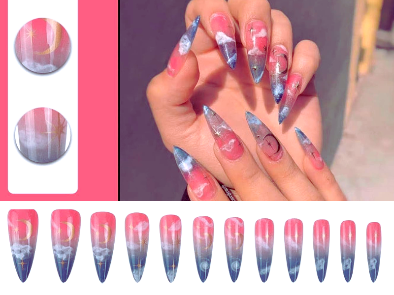 How can I achieve stunning ombre stiletto nails