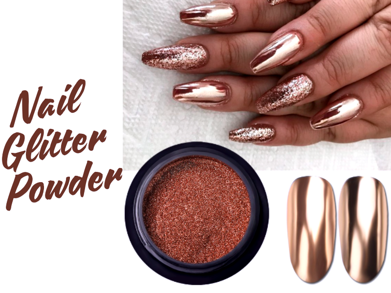 How to apply glitter powder to gel nails