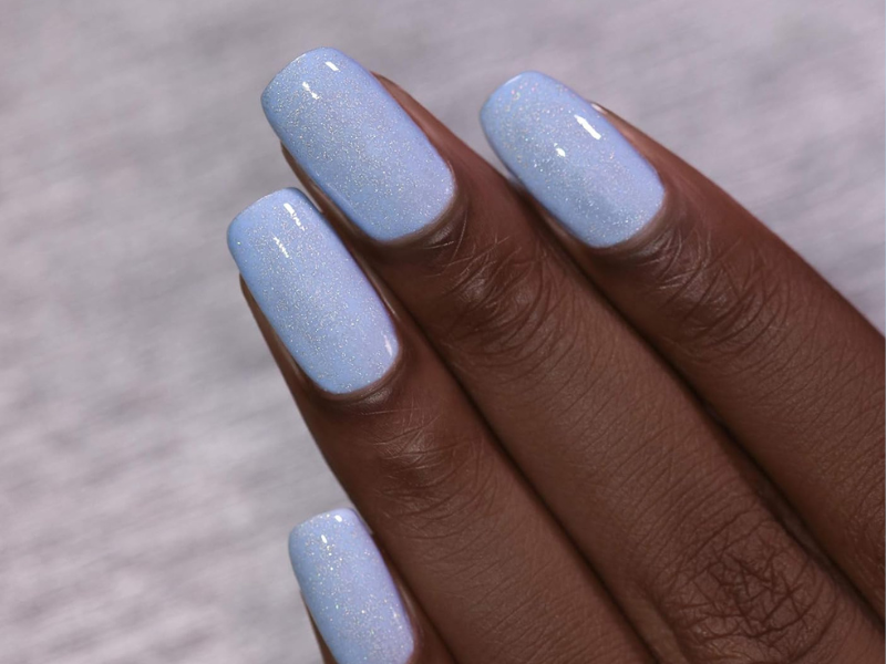 Is light blue nail polish flattering