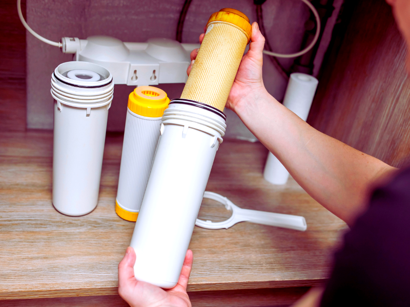 replacement of carbon water filter