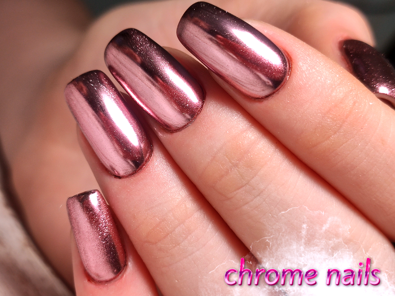 fall chrome nails