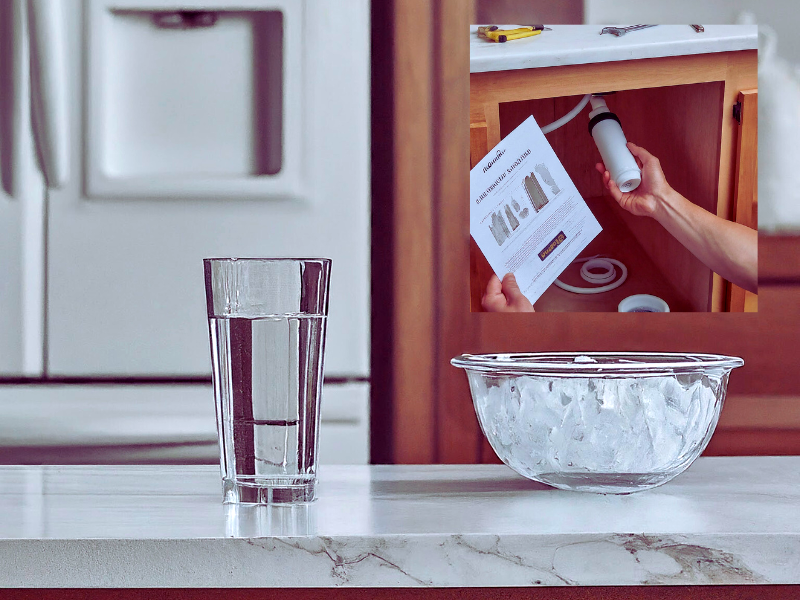 inline water filter near ice maker