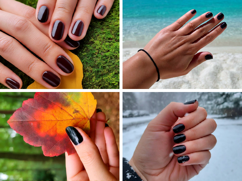 versatility of dark nail colors