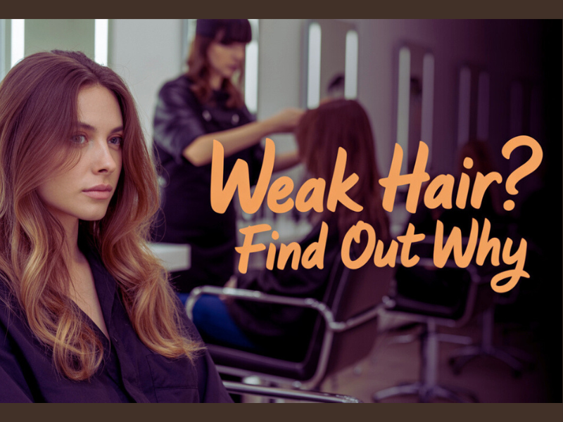 Concerned woman at salon with weak hair – find out the hidden causes of hair damage and breakage in salons
