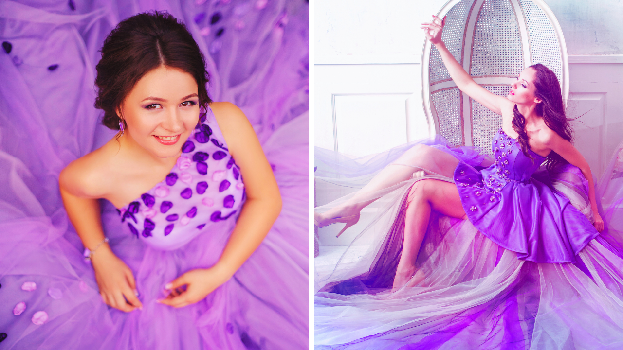 purple party dresses