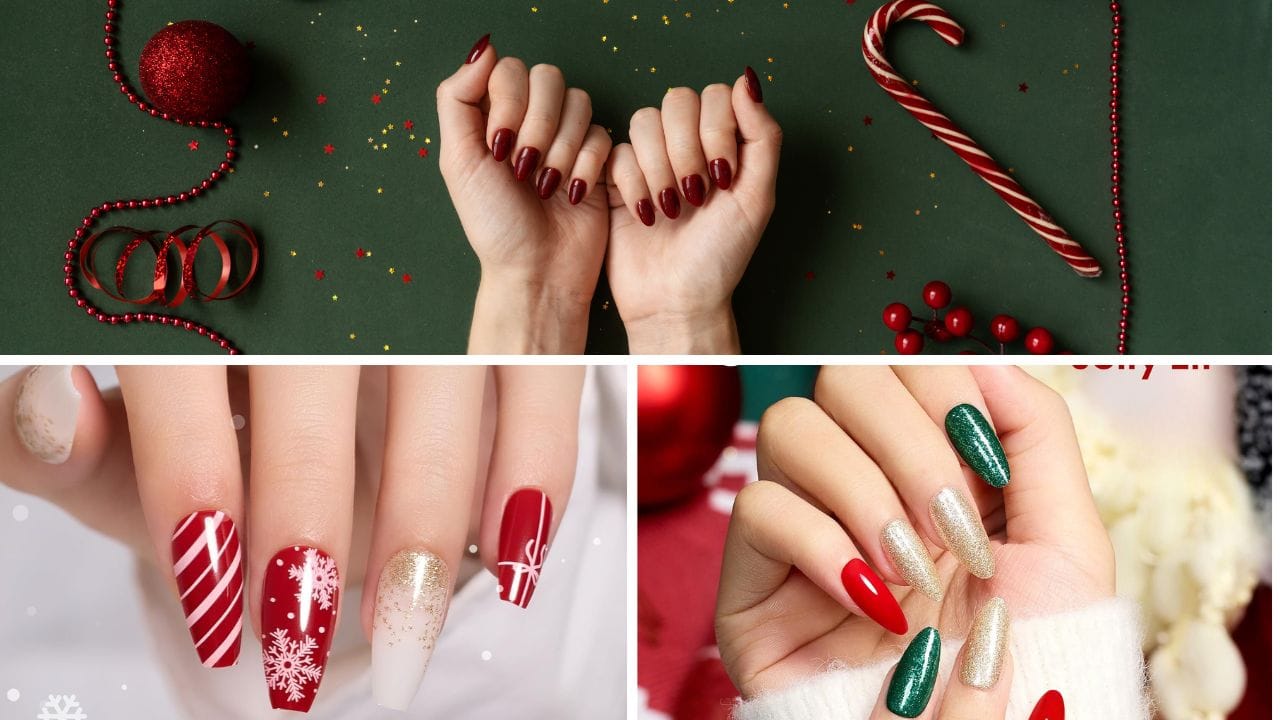 christmas press on nails