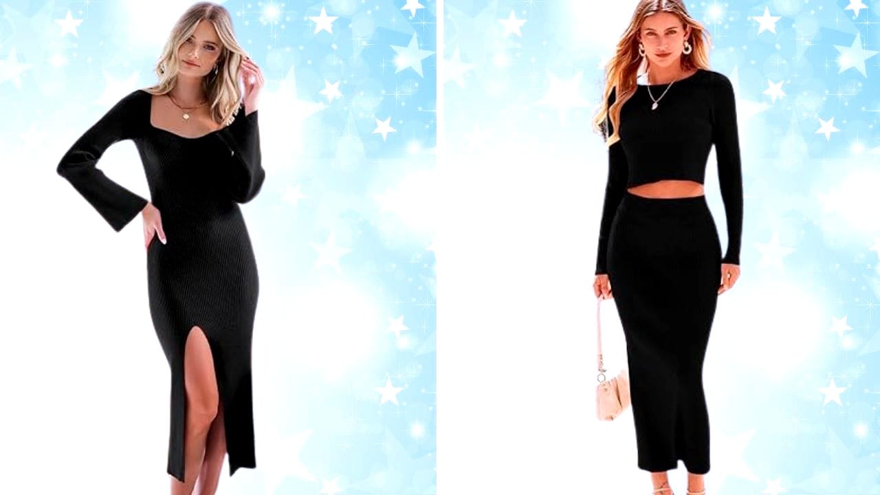 black sweater dress outfit