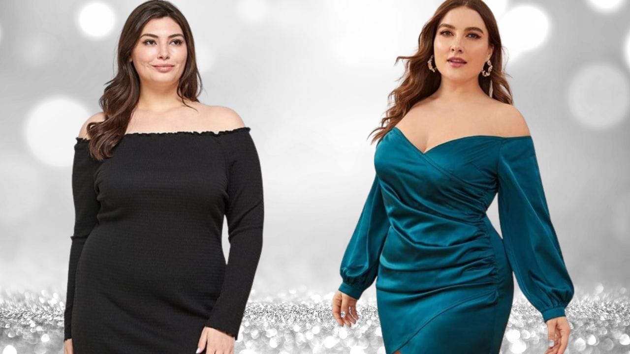 plus size off shoulder dress