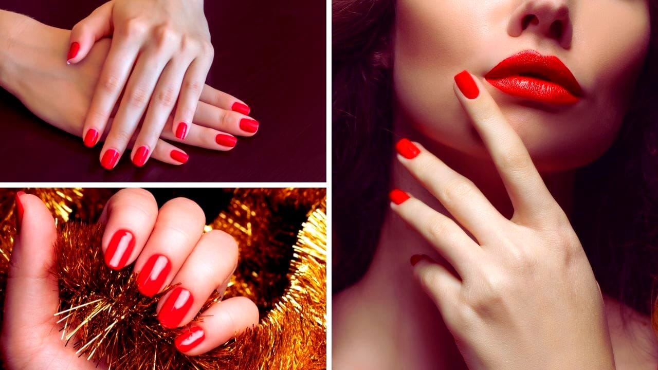 red nail polish