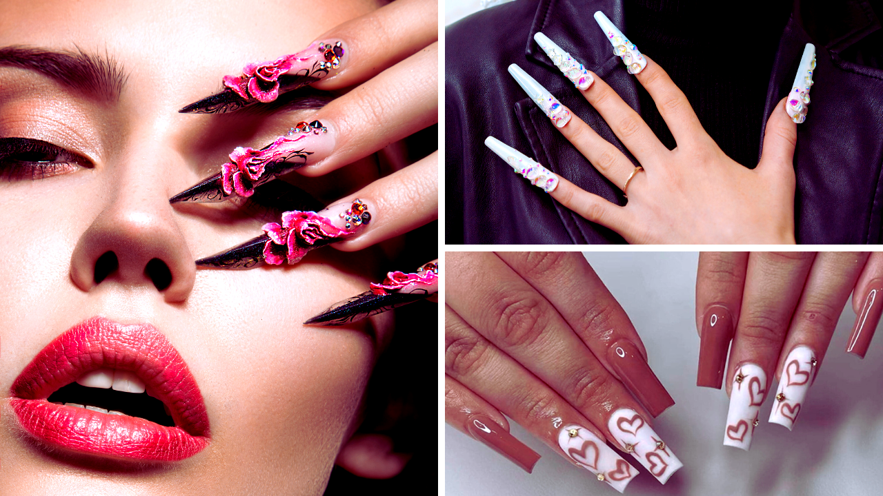 baddie long coffin nails