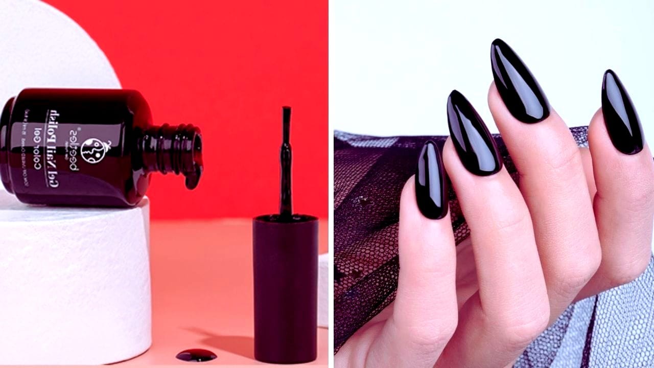 how do you apply black gel nail polish