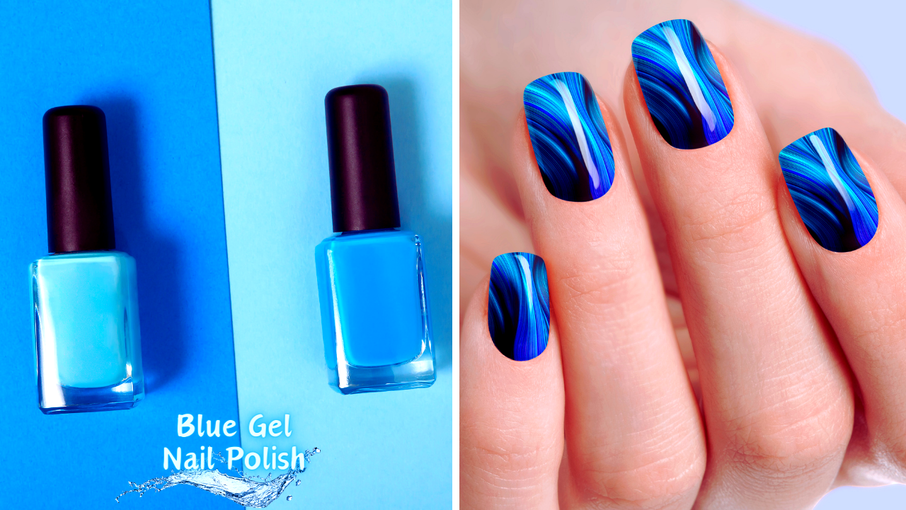 How do I apply blue gel nail polish