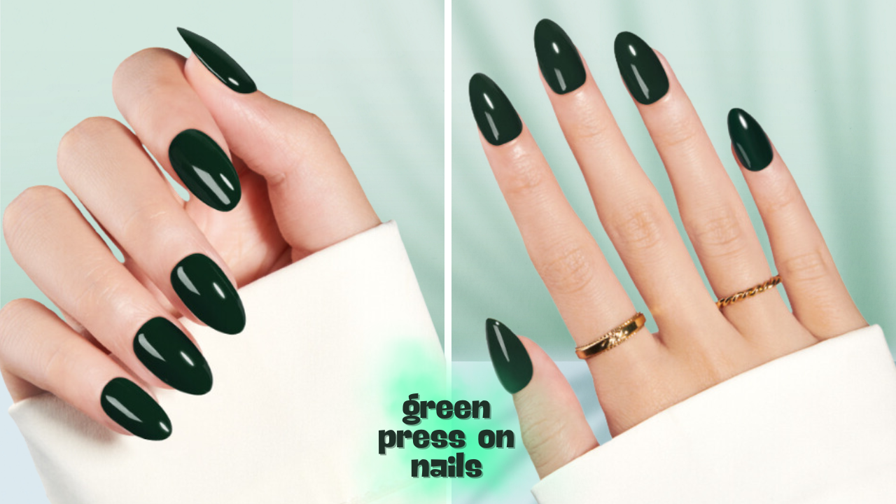 What are green press on nails made of