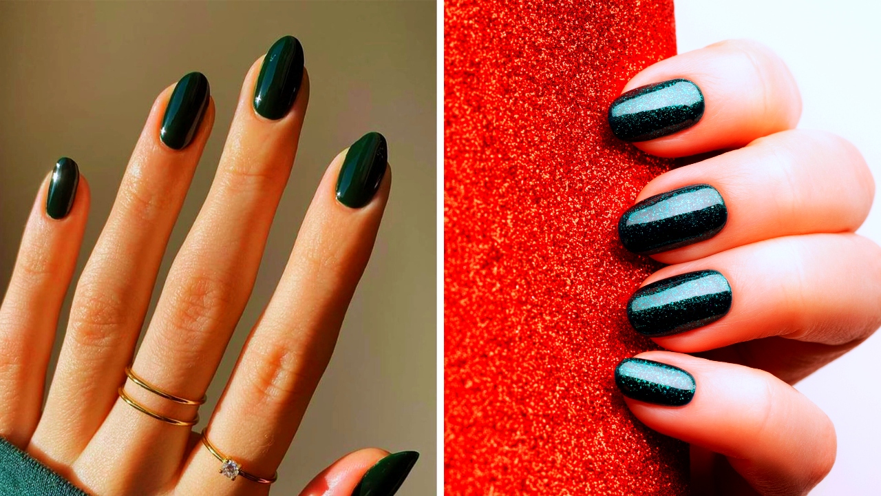 green press on nails