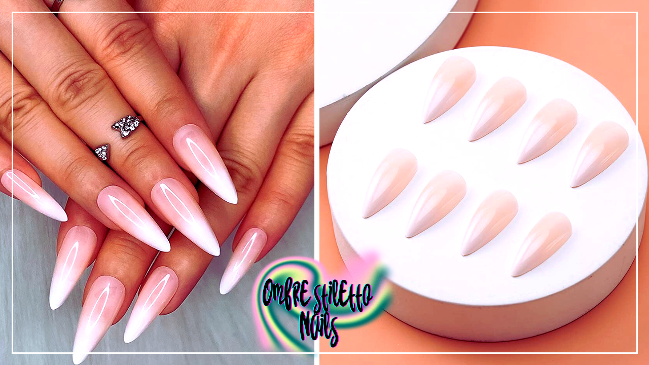 What defines ombre stiletto nails