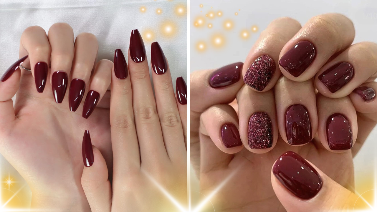 Should Dark Red Acrylic Nails Be Short or Long?