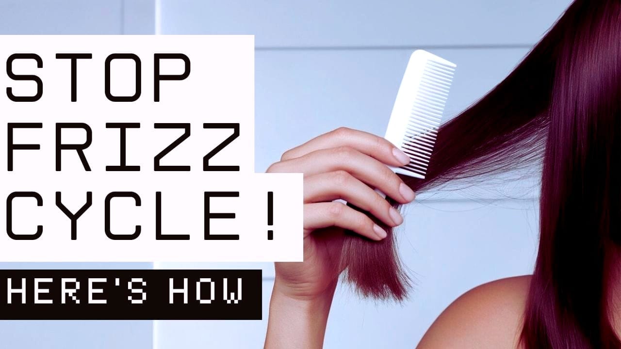 Haircare tip image featuring a comb gliding through silky hair, promoting dandruff-free, frizz-free solutions.